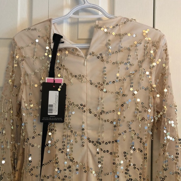 Rose gold sequence body con party dress - Picture 4 of 5